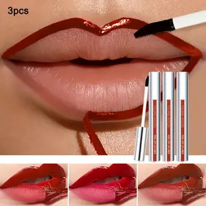 Three-Pack Tear-Resistant Lip Liner Pencil Waterproof Sweatproof Easy Application Matte Finish Perfect for Daily Makeup Lipliner