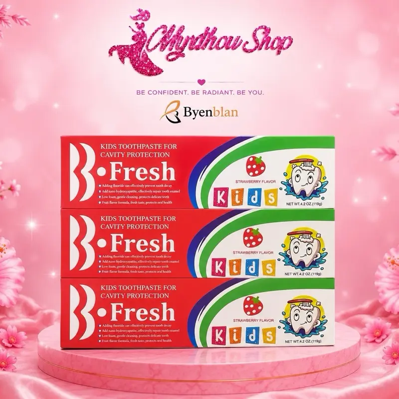3 PCS Byenblan Baby & Kids Toothpaste – Safe, Gentle & Cavity Protection Formula for Healthy Teeth Advanced Whitening Toothpaste Remove Stains, Protect Teeth & Freshen Breath