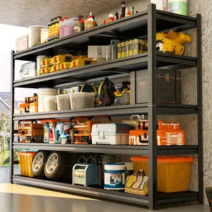 3000 Lbs Heavy-Duty 5-Tier Metal Garage Shelf Unit, Adjustable Industrial Steel Storage Rack for Pantry, Kitchen, Basement, and Warehouse