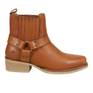 Dingo Mens Black Bart Pull On Square Toe Casual Boots Ankle - Brown