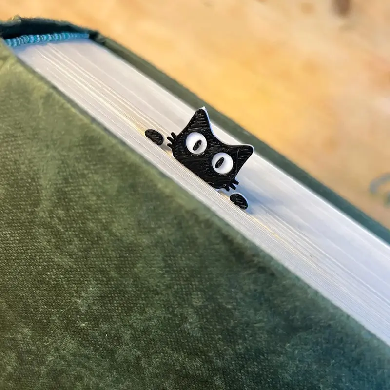 1pc/2pcs Peeking Black Cat Bookmark, Cute Book Lover Gift Animal Reading Accessory Book Page Markers for Books Journals Notebooks Book Accessories