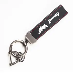 Leather Car Key Chain Ring Keychain For Suzuki Jimny Swift Grand Vitara Ignis Kizashi SX4 Scross Alivio DZire Xbee Swace Alto Across Spresso