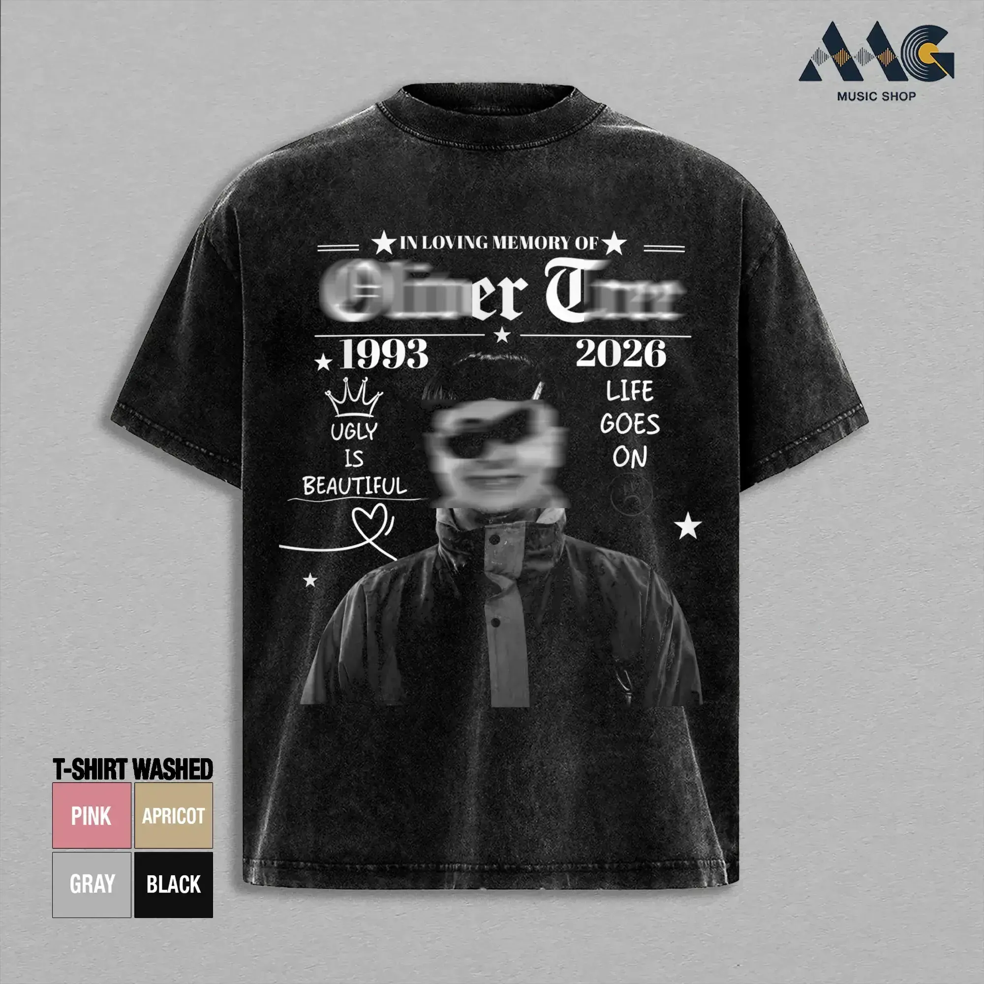 Vintage Oliv Tree Rest In Peace Bowl Cut Boy Streetwear Heavy Cotton Top, Oliv Tree Retro 90s Shirt, Oversized Graphic Tee Men, Y2k Casual Fashion Apparel, Vintage Washed Heavyweight Short Sleeve Top, Graphic Tee Unisex Heavyweight