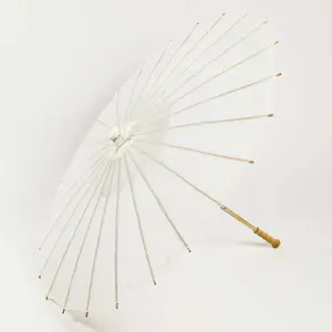 Elegant 32 Inch White Parasol Umbrella, Premium Nylon for Weddings, Festivals or any occasion