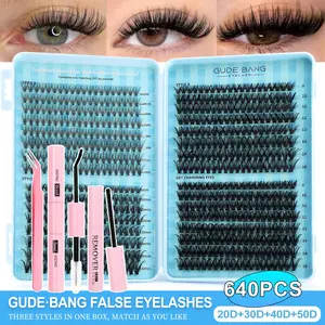 20D+30D+40D+50D waterproof imitation mink eyelash, large-capacity false eyelash extension suit, big-eye secret, D curl, soft and comfortable, lasting and non-curling, mixing length of 8-16mm, suitable for beginners to reuse.
