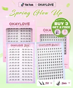 OKAYLOVE Bottom Lash Clusters Invisible Band Lower Lash Clusters DIY Lash Extension Fairy Bottom Eyelash Clusters Natural Lower Individual Lashes Dolce|Tilt