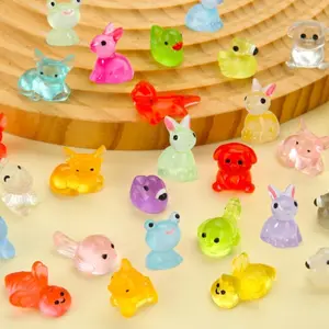 50/100 Mixed Glow in the Dark Collectible Figurines Mini Animals, Perfect for Garden Decor & Party Themes, Ideal for Aquariums & Dollhouses, Ca Prop 65 Compliant