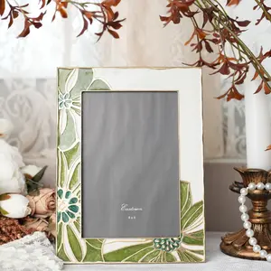 Green Enamel Picture Frame, Rectangle