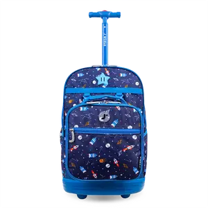 Duo Rolling Backpack With Detachable Lunch Box Set (18 Inch) in Spaceship - Final Sale
