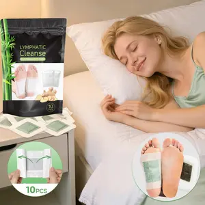 Bamboo Charcoal Foot Detox Patches Natural Herbal Pads for Stress Relief Toxin Removal Better Sleep Gentle