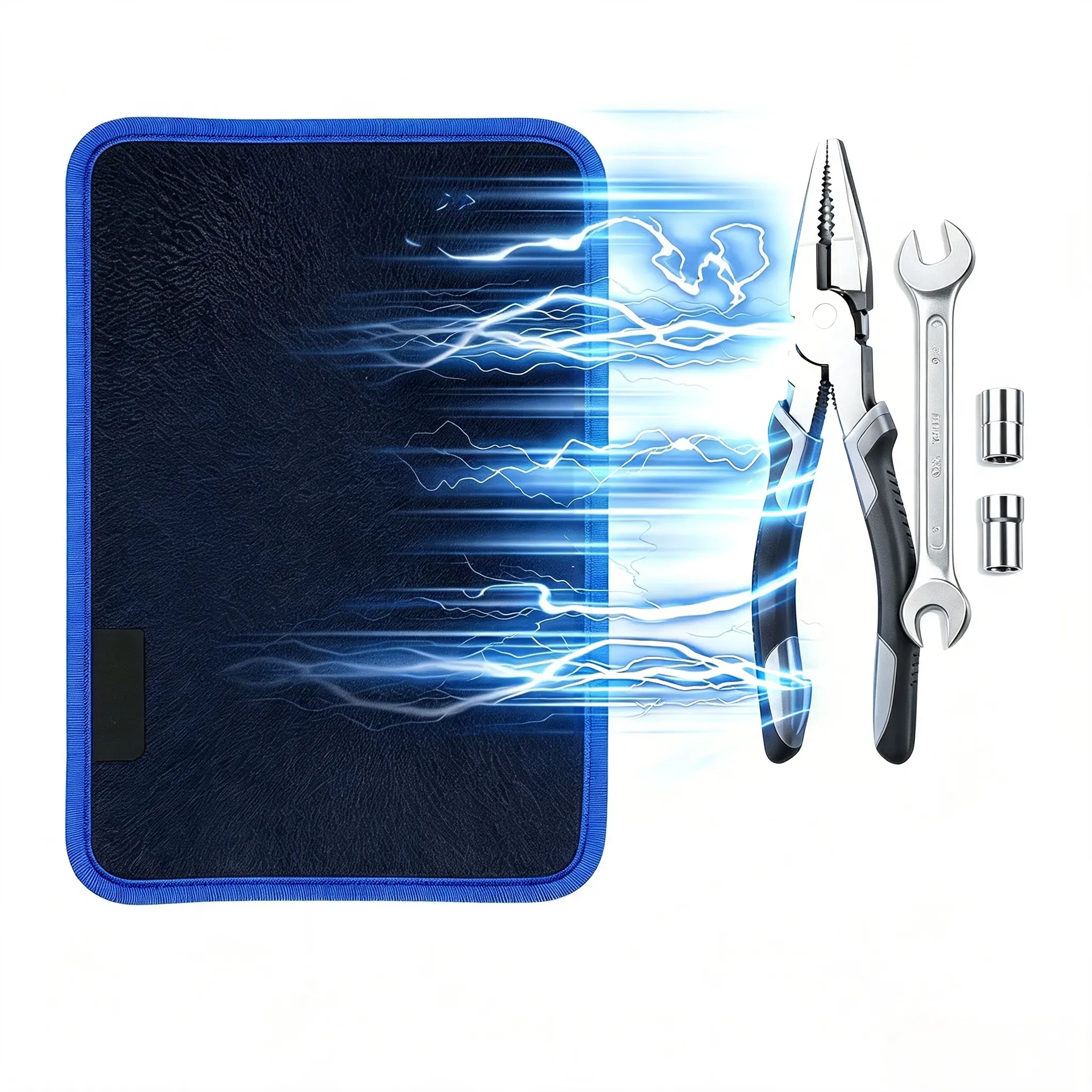 Flexible Magnetic Tool Holder Mat, Heavy-Duty Organizer for Garage Workshop Storage Solution, toolbox