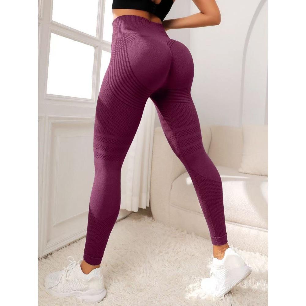 Women's High Waist Stretch Fitness Leggings - High Waist Sportswear, Plus Size Fashion, Lower Body Workout Gym Tights, Compression Athleisure Wear, Sporty Chic Active Bottoms
