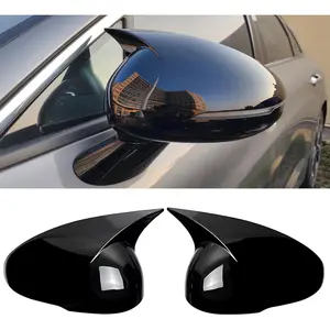 Side Rearview Mirror Caps For KIA K5 2021 2022 2023 2024 2025 2026 LH & RH Ox Horn Cover Wing Mirror Protect Decorate Covers Auto Exterior Decoration Accessories (Glossy Black)