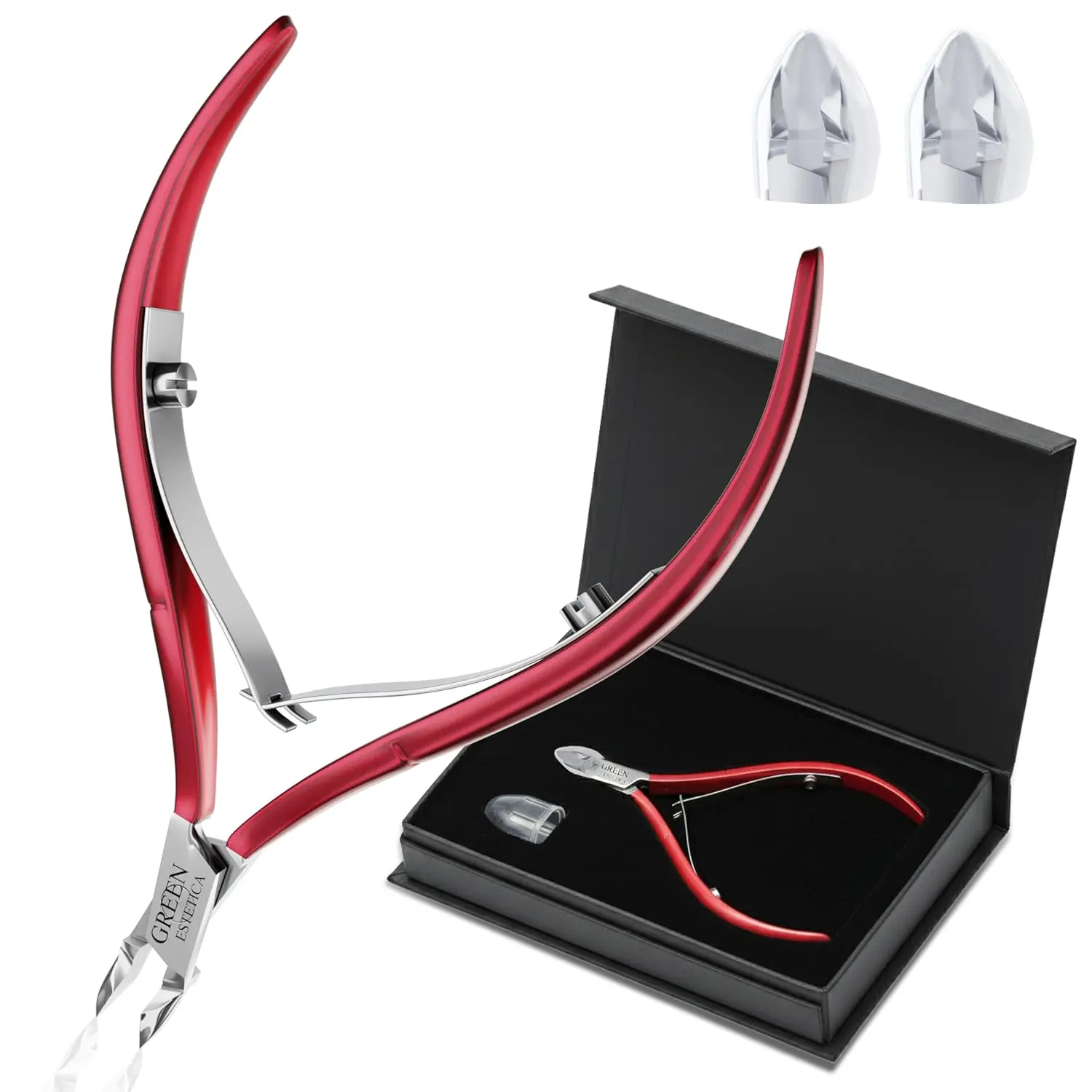 Premium Cuticle Nipper Cutter – Sharp Stainless Steel Nail Cuticle Trimmer with Protective Cap & Storage Box