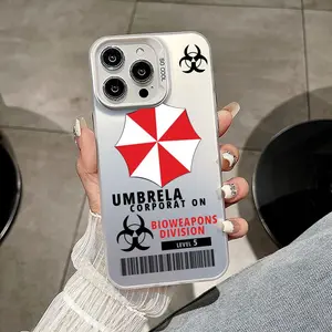 R-Resident Evil Phone Case For iPhone 11 12 13 14 15 16 17 Pro Max Air Plus Mini Light Luxury High-end Colorful Silver Cases