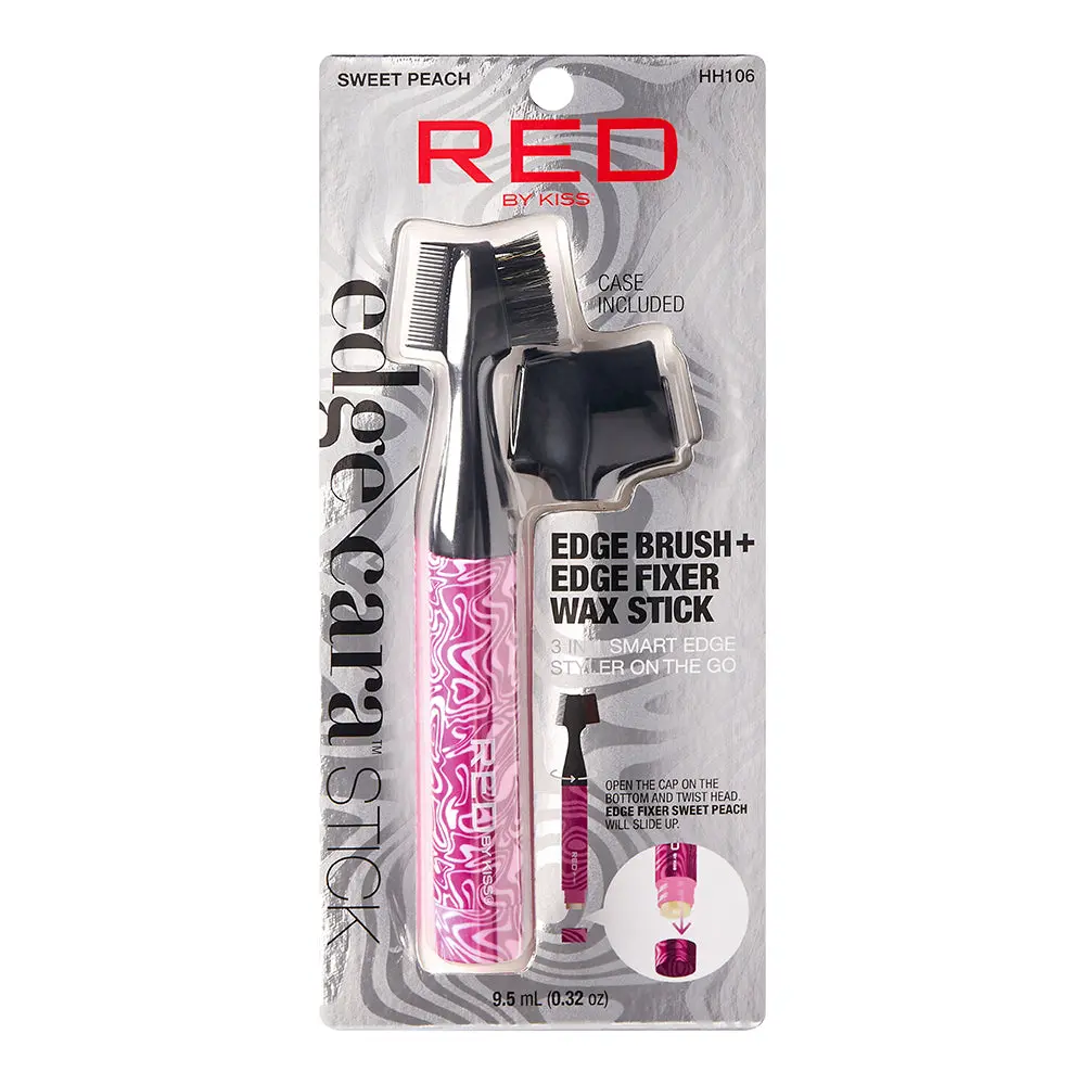RED by KISS Edge Cara with Edge Fixer Wax 3-in-1 Smart Edge Styler RED by KISS Edge Cara with Edge Fixer Wax 3-in-1 Smart Edge Styler