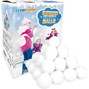 50 Pack Jumbo Fake Snowballs for Kids Indoor and Outdoor, 3 inch Christmas Snow Balls for Fights, Fake Snow Toys for Winter Holiday Toss Game