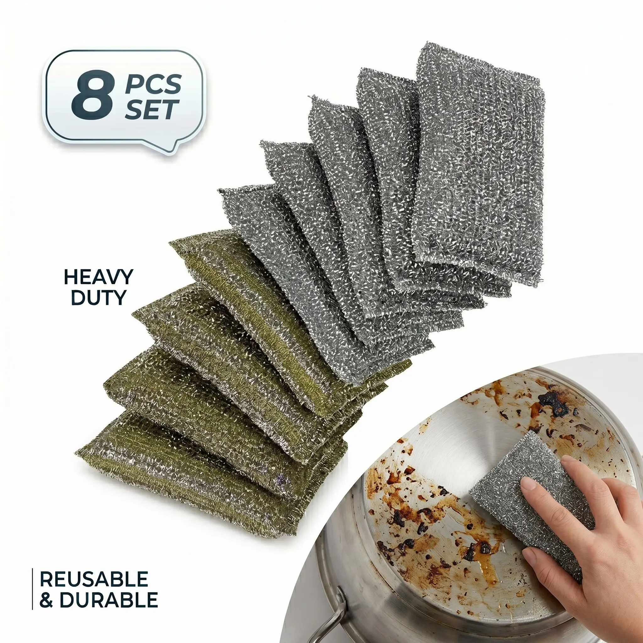 8-Piece Stain Removal Sponge Brush Set Household Cleaning Sponges Scrubber Sponges