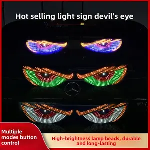 Animated Devil Eyes LED Car Sign – Dynamic Display for Front & Rear Windshield