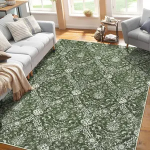 Garvee Large-sized Washable Area rug  Non-slip Non-shedding Traditional Printed  Foldable Decorative  Ultra-thin and Soft for Bedrooms Dining Rooms Children's Rooms Living Rooms rug store