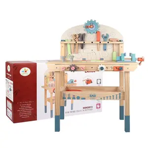 Wooden Children's Repair Tool Box Toy Set Boys' Maintenance Station Educational Simulation Pretend Play Baby Screwdriver