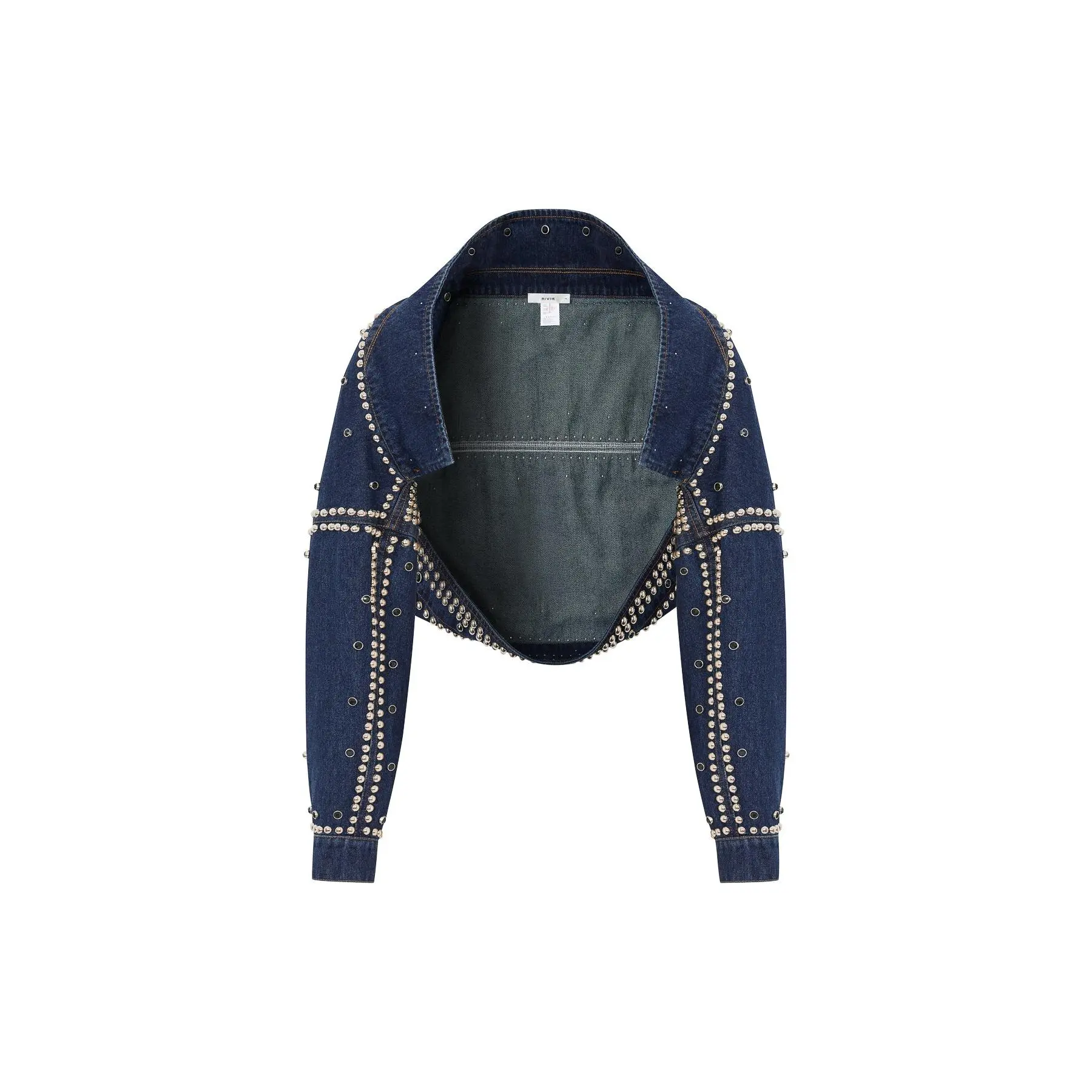 Denim Studded Bolero Jacket