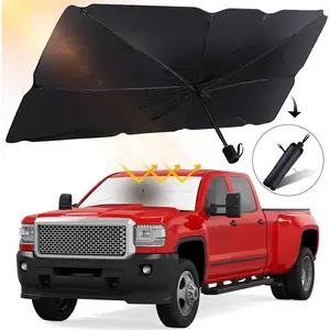 Car Windshield Sun Shade, Foldable Umbrella Reflective Sunshade for Car Front Window Block UV Rays Heat Keep Vehicle Cool,Windshield Sun Shade for Cars, SUV, Trucks (57 x 31 in)