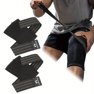 Knee Sleeve & Knee Wrap 2-in-1, 5mm Neoprene with Adjustable Integrated Wrap for Custom Compression Over 7mm Compression, Knee Support Brace for Squats, Weightlifting& Gym