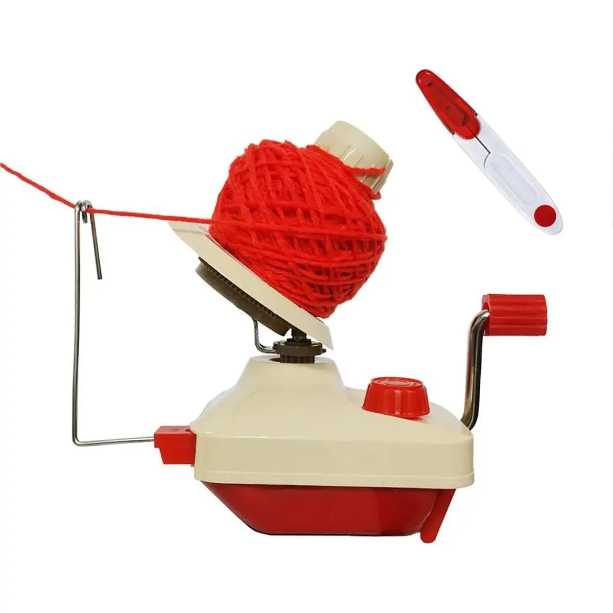 Yarn Ball Winder for Knitting Crochet, Easy Install String Winder with Scissors, Portable Craft Tool
