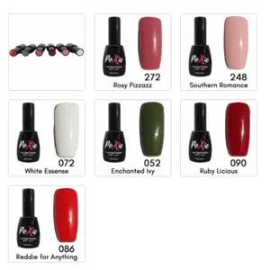 6 pack Gel  Nail Polish Poxie Brand - Salon, Color Nail Art, Nail Care, High Gloss