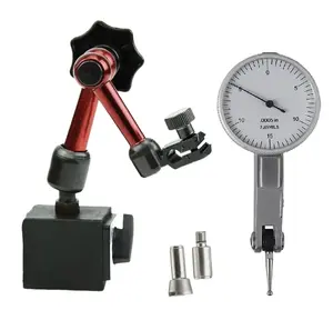 Universal Flexible Magnetic Metal Base Holder Stand Dial Test Indicator Tool with High Precision Measurement and 360° Adjustable Dial for Machining and Inspection Tasks