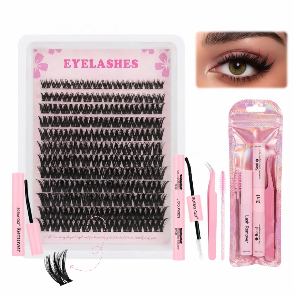 Manga Individual Cluster Lashes, Long Flared Cat Eye Lash Clusters for Outer Corner, DIY Eyelash Extensions to Lengthen & Lift Eye Tail, Manga Wispy Volume Lash Clusters Mixed Length 9-16mm Cluster Eyelashes for Home DIY Lash Extensions