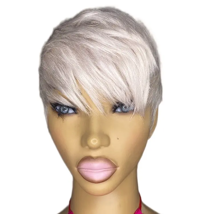 ARI Quick Weave "Topper" Pixie Platinum Full Coverage 8x10 100% Human Hair Yaky for Short Hair Thinning Crown Hair Loss