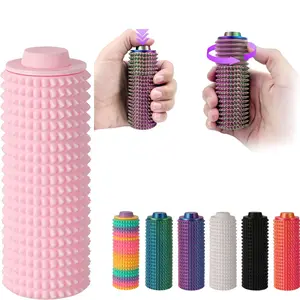 Prickly Spinny Click | Pain Stimming Fidget Toy with Magnetic Silicone Balls & Handmade Taba Squishy for Adults - Discreet Quiet Stress Relief Toy, Stress Relief Sculptures