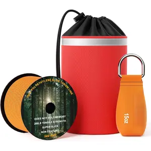 Arborist Throw Line Kit – 150ft Slick Rope & 9/11/15oz Throw Weight – Reflective Storage Bag – for Tree Climbing, Trimming, Camping – High/Low Limb Rigging – 200LB Tensile Strength