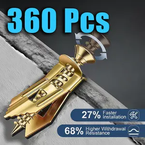 120/240/360 PCS Self‑Drilling Wall Anchor Screw Combination, 66LB Stable Load Bearing, Drill‑Free Design for Drywall Mounting & Hanging Needs