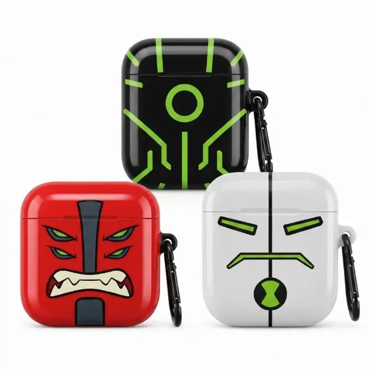 Ben 10 AirPods Case -  Four Arms & Ben Tennyson Cartoon Cover For AirPods 1/2/3/4 Pro Pro 2 Pro 3, Cartoon Aesthetic Gift