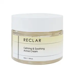 RECLAR Calming & Soothing Active Cream 50ml - Korean Skincare, Moisturizing Gel-Cream with Aloe Vera, BHA, Centella Asiatica, Hyaluronic Acid, Allantoin