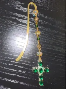 Cross beaded book mark