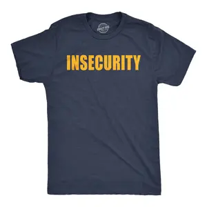 Mens Funny T Shirts Insecurity Sarcastic Security Graphic Novelty Joke Tee for Men Mens Funny T Shirts Cool Vintage Fashion T-Shirt Gift Classic Menswear Funny Food Short Sleeve Novelty Tees for Guys Navy -