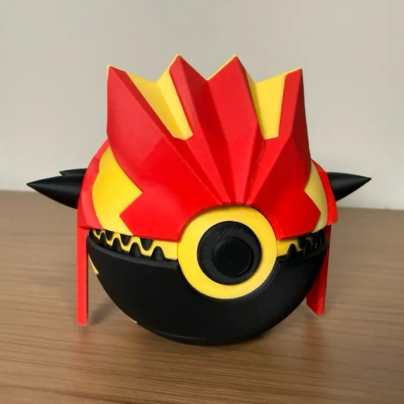 Primal Groudon Ball - Made to Order, High-Quality PLA, 3D Printed Pokeball Figure