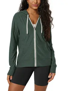 ODODOS Women's Full-Zip Hoodie - odSTRATUM Tech Ultra Soft Outfit UPF 50+ Performance Hooded Jacket with Pockets tiktokshopspringglowup