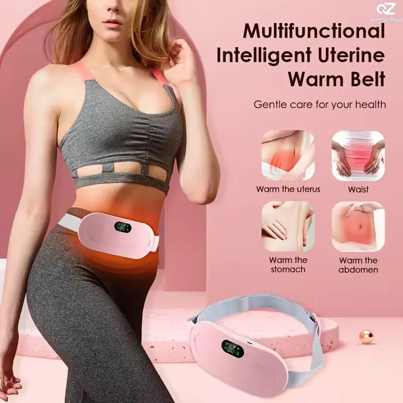 Rechargeable Large-Battery Heating Massage Belt for Women, Hot Compress Vibrating Abdomen Massager, Portable Warm Uterus Wrap for Menstrual Pain Relief, Ideal Holiday Gift