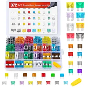 Nilight 372Pcs Fuses Assortment Kit Standard Mini LP Mini Micro2 Blade Fuse