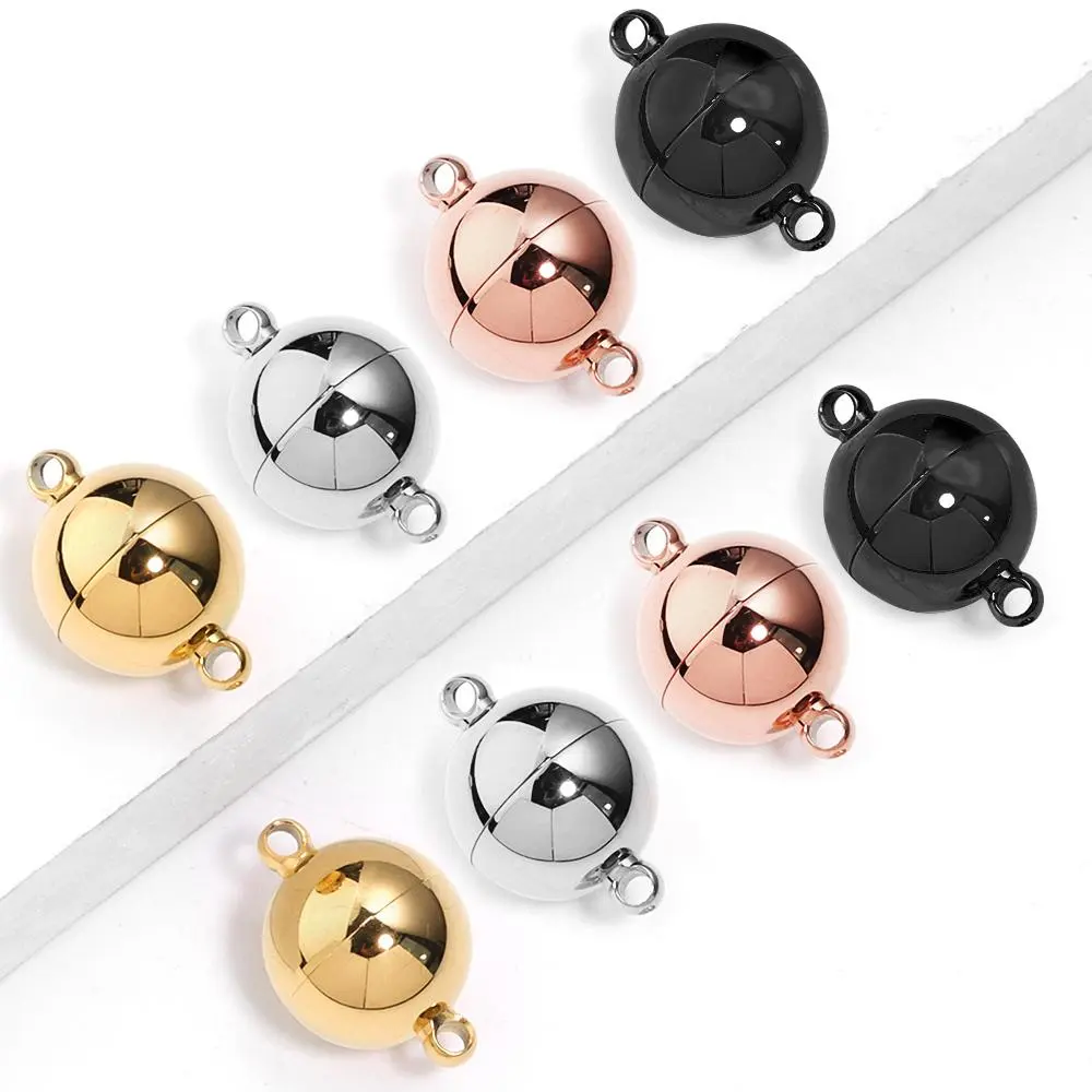 2pcs/Lot Stainless Steel Strong Magnetic Clasps For Jewelry Making Magnet End Clasp Connectors DIY Bracelet Necklace Accessories