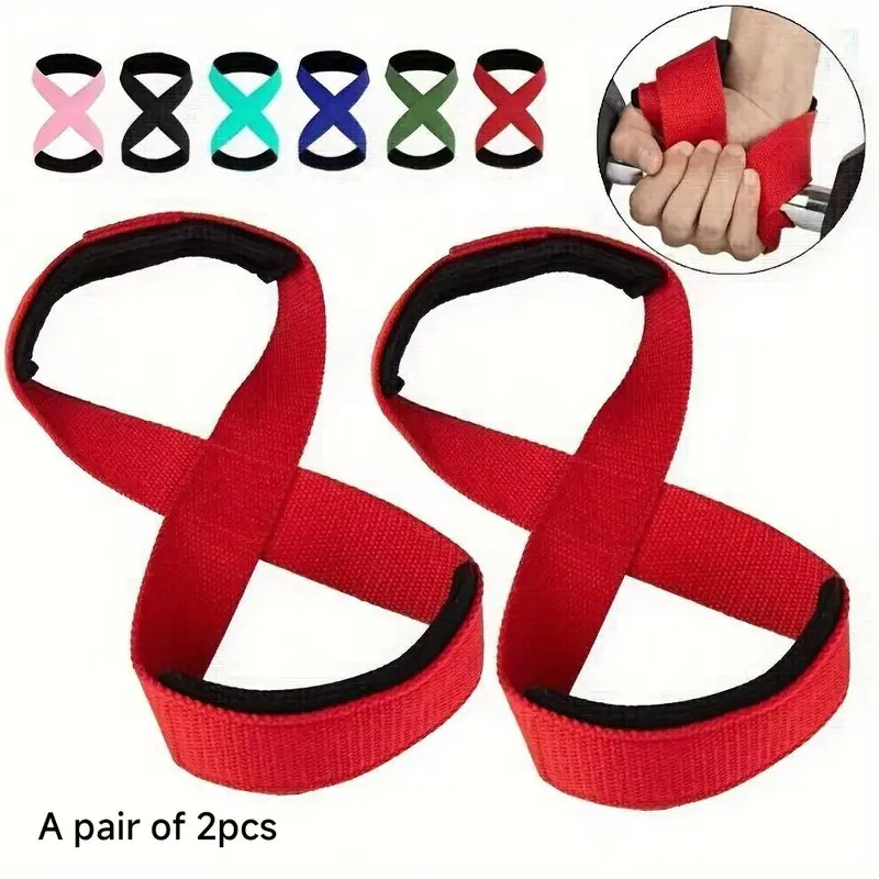 Figure 8 Straps, Deadlift Weight Lifting Wrist Straps, Power Lifters Workout Pull-ups Horizontal Bar Gym Fitness Wristbands, Fitness Accessories