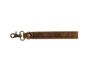 Aged Leather Key Fob | Western Keychain Accessory