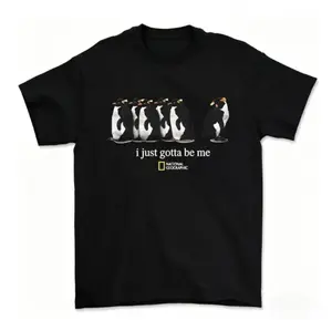 100% pure cotton, comfortable and breathable, National Geographic "Go with the Flow" unisex T-shirt, gift