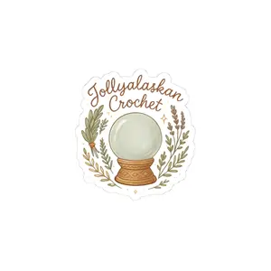 Crystal Ball Crochet Sticker | Jollyalaskan Crochet Witchy Decal