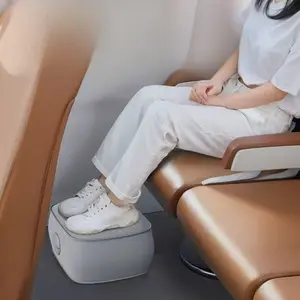 Inflatable Foot Pad, Quick Press Inflation Travel Foot Mat, No Air Pump Needed, Ideal Portable Foldable Foot Pad for Plane, Concert, Camping, Fishing